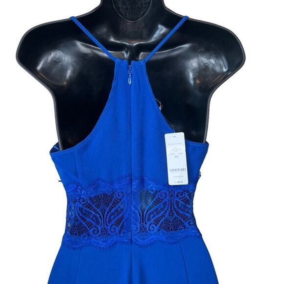 Bebe Desiree Hook & Eye Cobalt Blue Jumpsuit - Picture 14 of 15